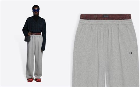 balenciaga sagging sweats.